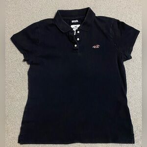 Hollister Women's Medium Black Stretch Polo;
Back to School
